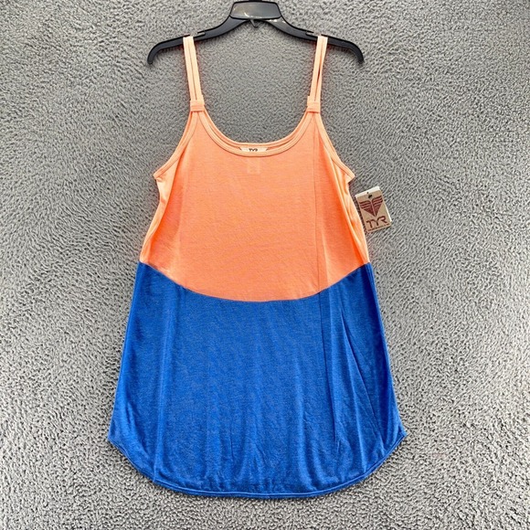 TYR Dresses‎ Womens Medium Orange Blue Sleeveless Lay Back Dress New $44.99 - Picture 1 of 11